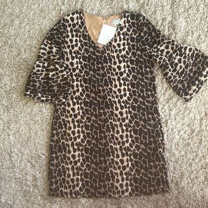 NWT Leopard Print Shift Dress, Sz S